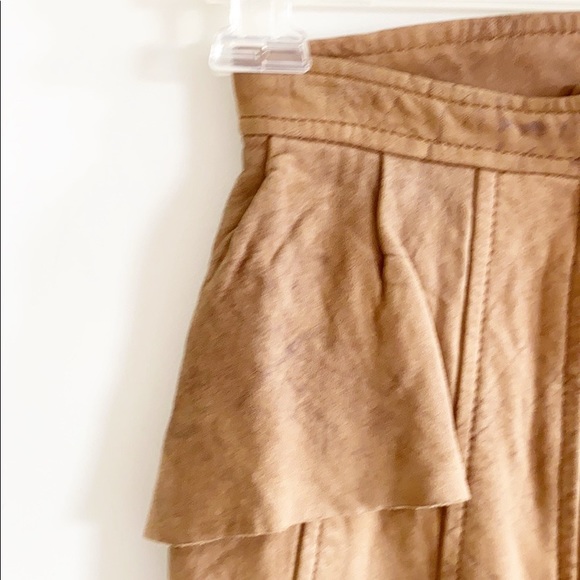 Harley Davidson Tan Suede Leather Pencil Skirt - Picture 6 of 11
